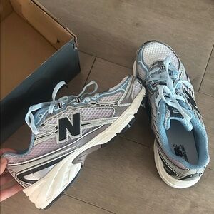 New Balance 740 Light Blue, Purple, Gray Sneakers 5.5
